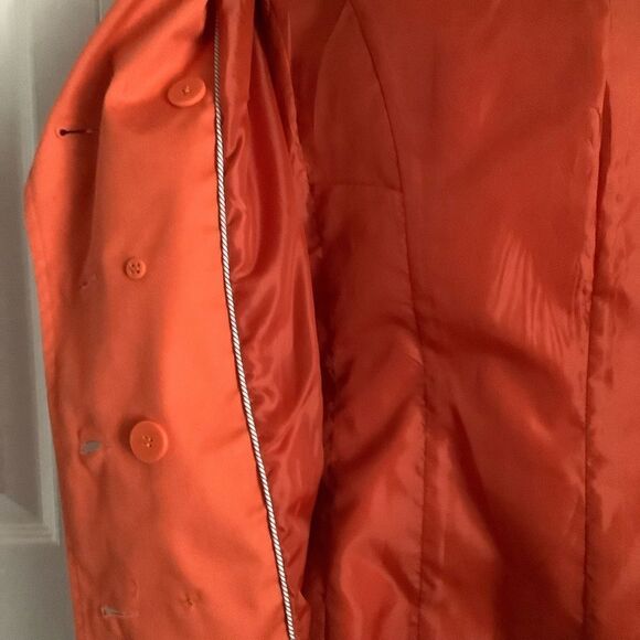 JESSICA DOUBLE BREASTED ORANGE JACKET SIZE LARGE (14-16) - Picture 7 of 9